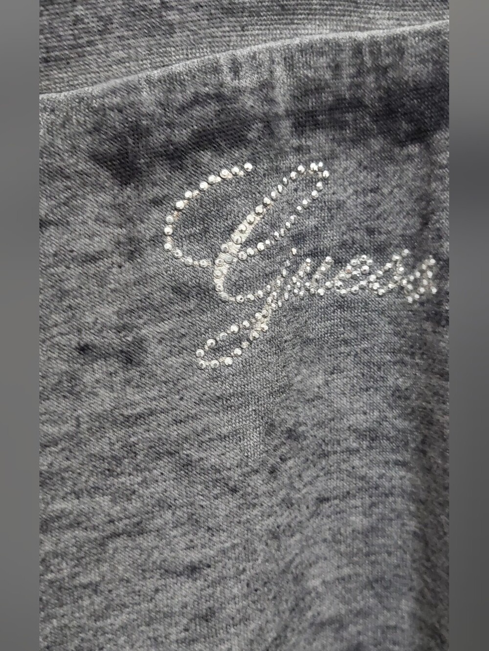 Guess Gray Rhinestone Logo Women's Jeggings